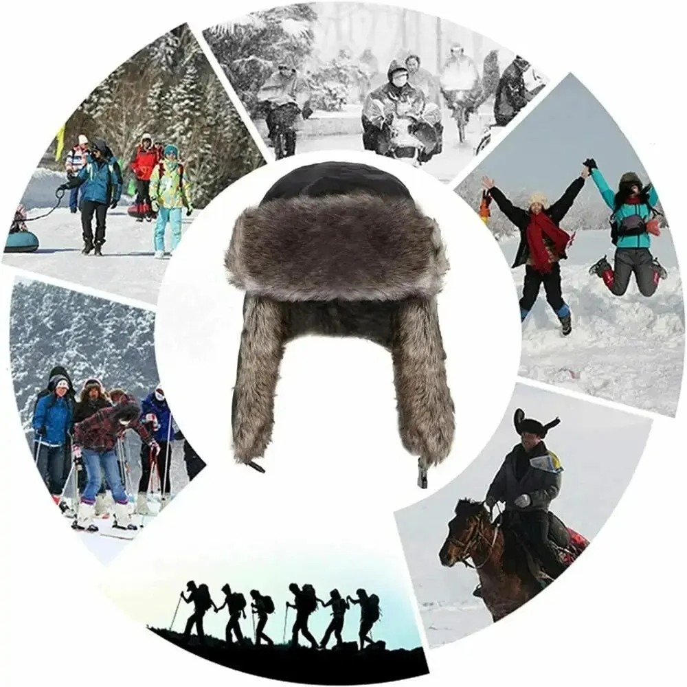 หมวกกันหนาวแบบรัสเซียสำหรับผู้ - Trapper Hat Ear Flap บทวิจารณ์และราคา