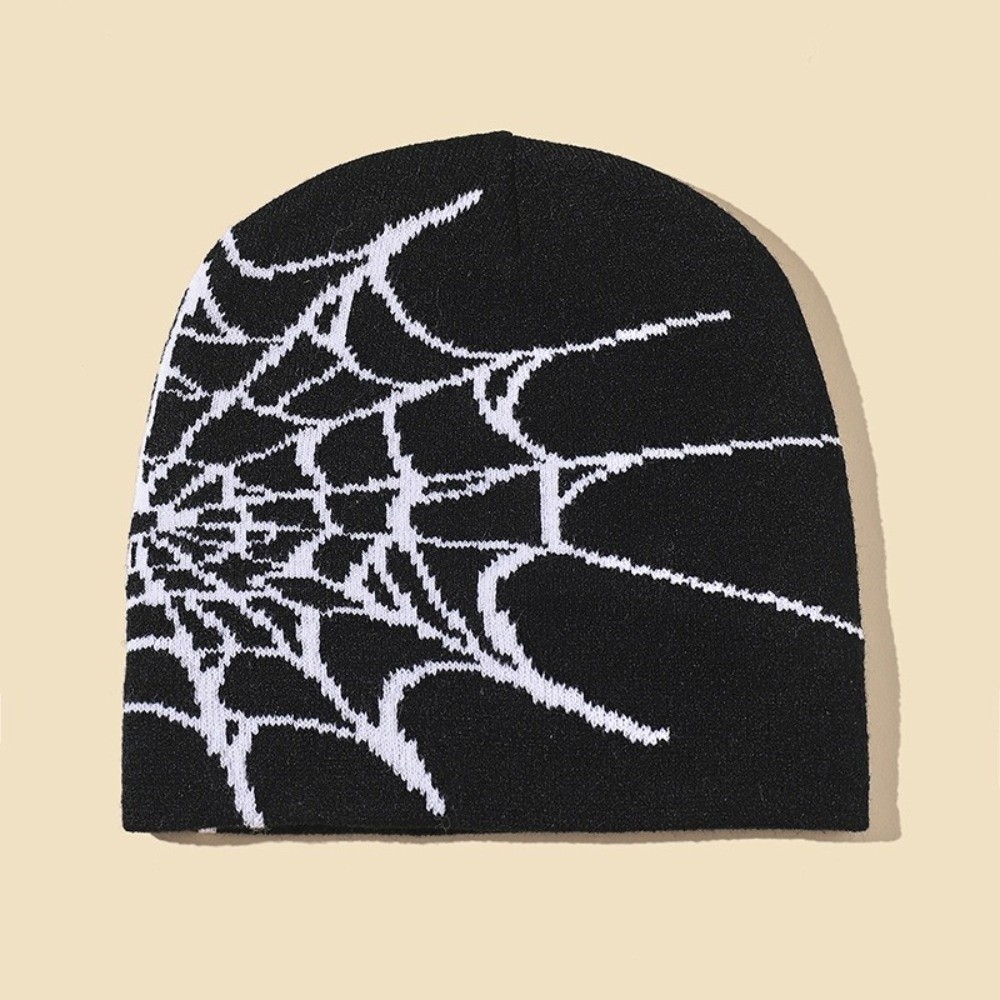 หมวกบีนนี่ลายใยแมงมุมสไตล์ Y2K - Beanie Cuffed Knit บทวิจารณ์และราคา