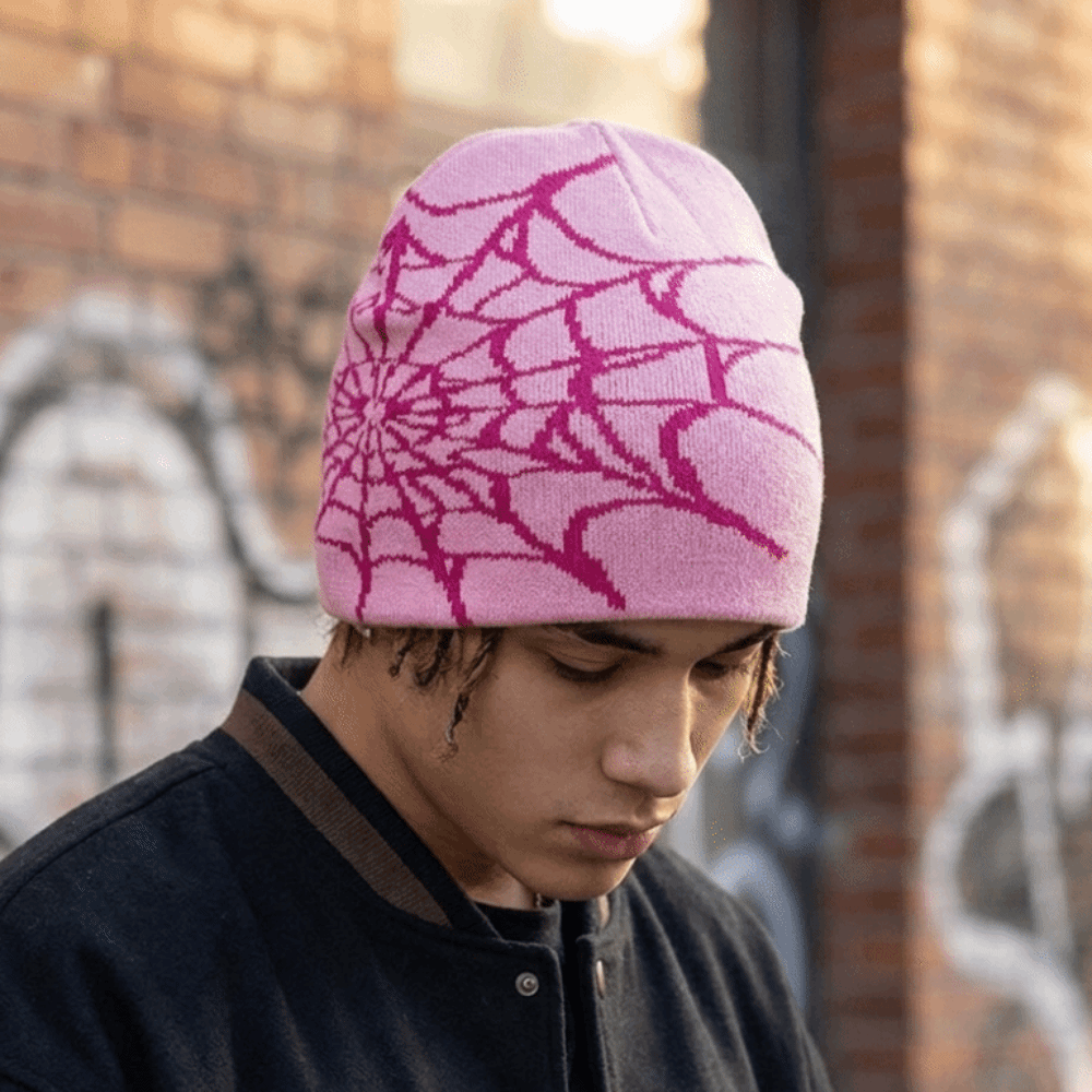 หมวกบีนนี่ลายใยแมงมุมสไตล์ Y2K - Beanie Cuffed Knit บทวิจารณ์และราคา