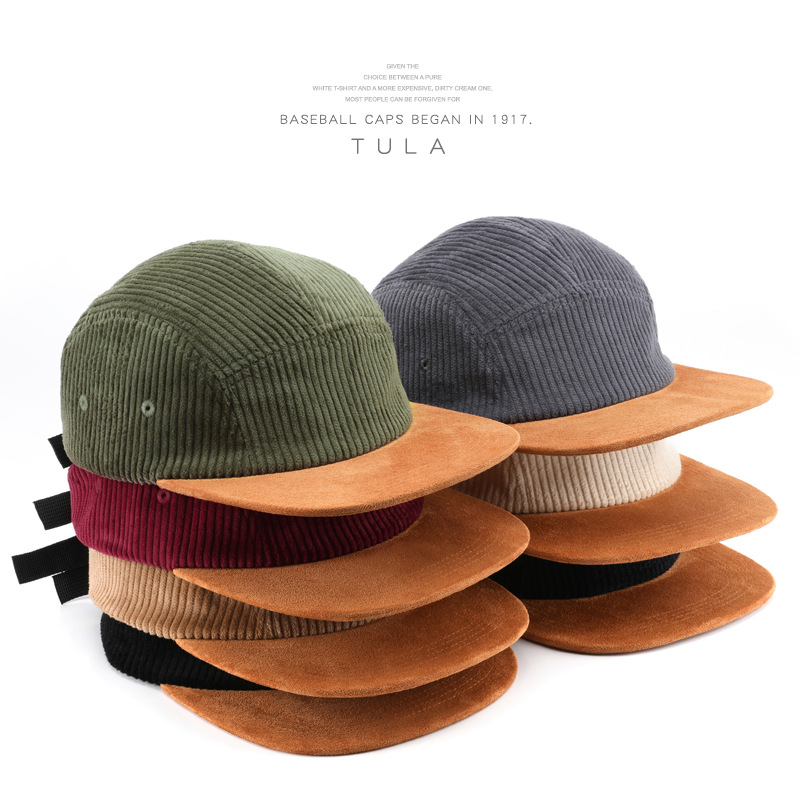 หมวกเบสบอลผ้าคอร์ดูรอยแบบ 5 ชิ - Corduroy Cap 5 Panel บทวิจารณ์และราคา