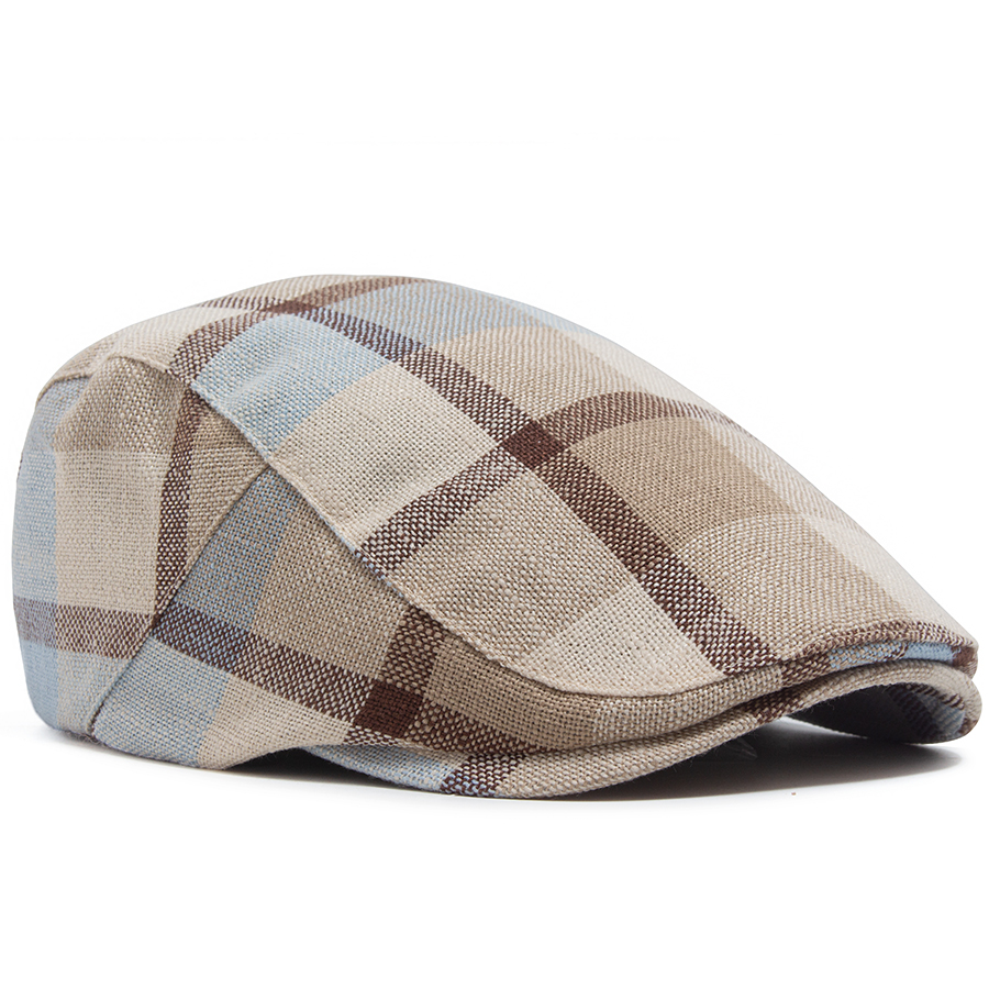 หมวกแก๊ปทรงแบนลายสก็อตสไตล์วิน - Newsboy Cap Ivy บทวิจารณ์และราคา